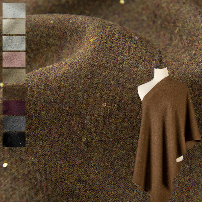Sewing Tweed - Tela de tweed con lentejuelas de