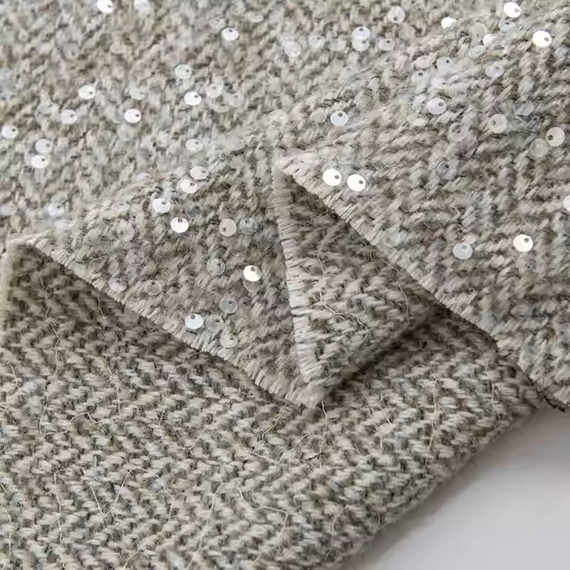Sewing Tweed - Tela de Tweed de lana trenzada