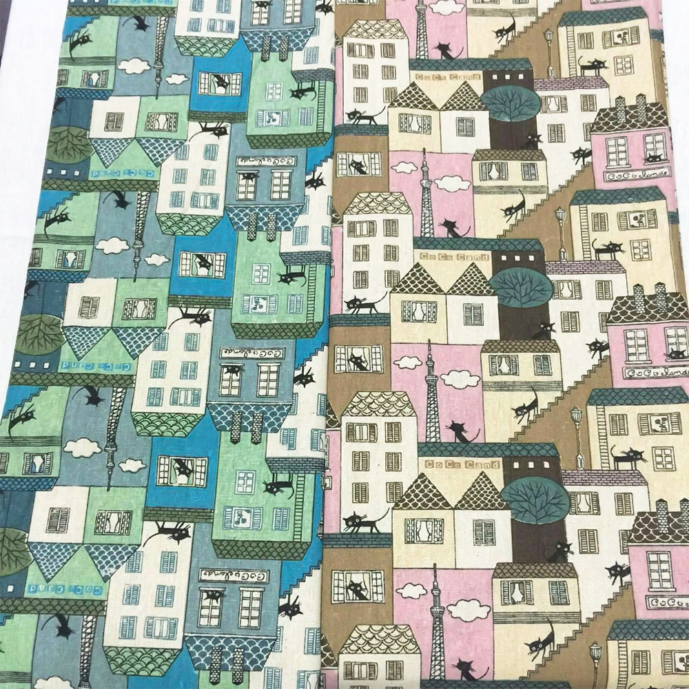 Vintage Sewing Textile - Telas de lino y algodón de