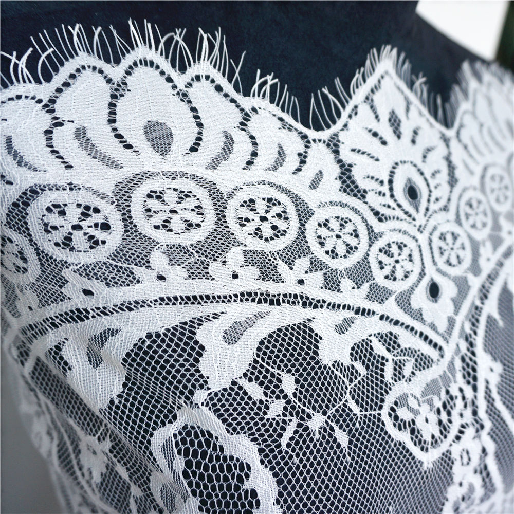 Tela de encaje blanco y negro, - Sewing Fabric reseña y precio