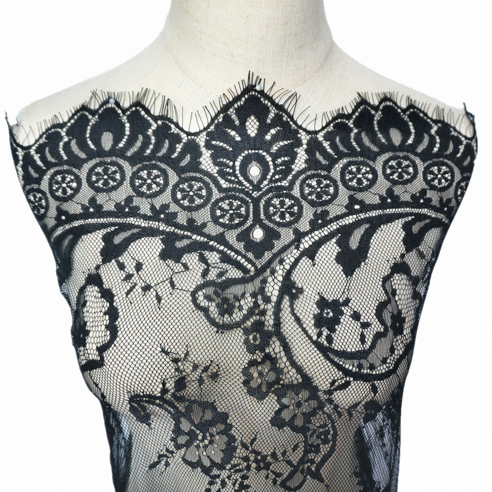Tela de encaje blanco y negro, - Sewing Fabric reseña y precio