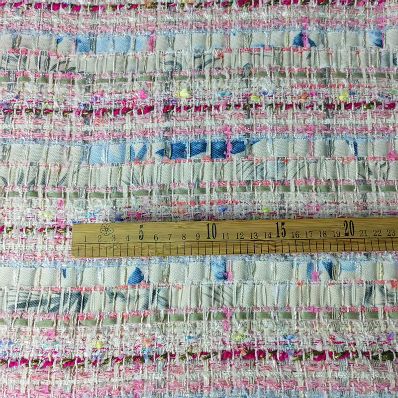 Cinta tejida rosa y blanca, te - Sewing Tweed reseña y precio