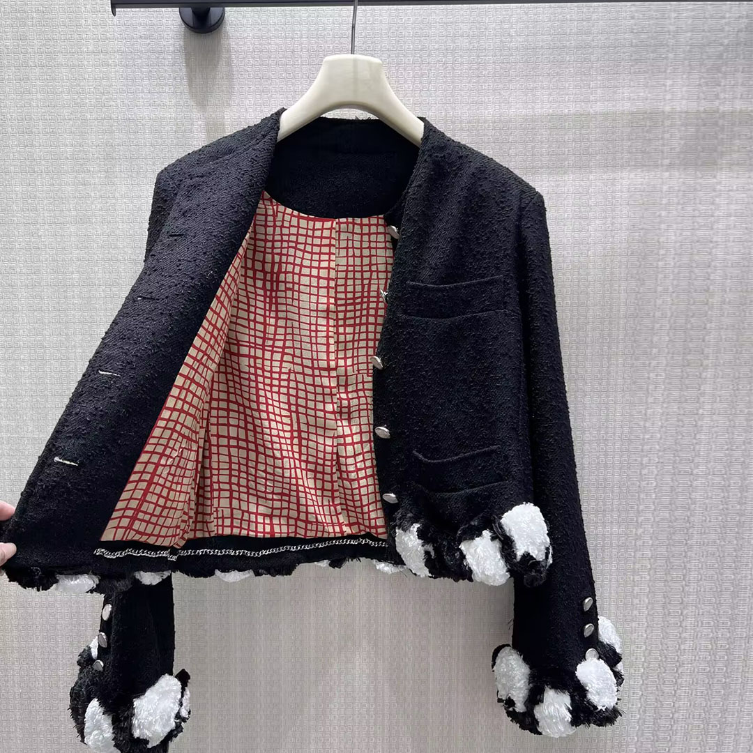 Abrigo de Tweed con Flores en  - Sewing Tweed reseña y precio